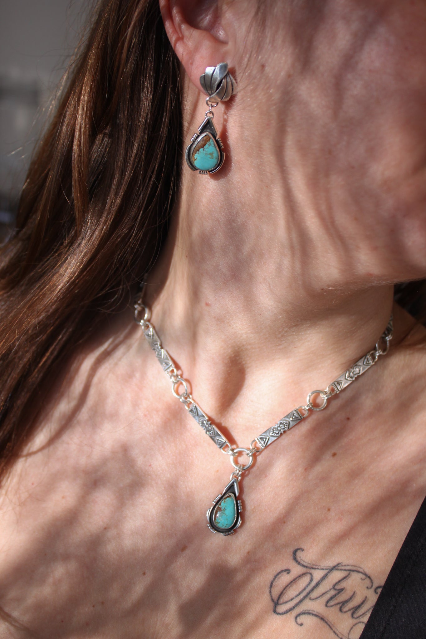 No. 8 Turquoise Earrings