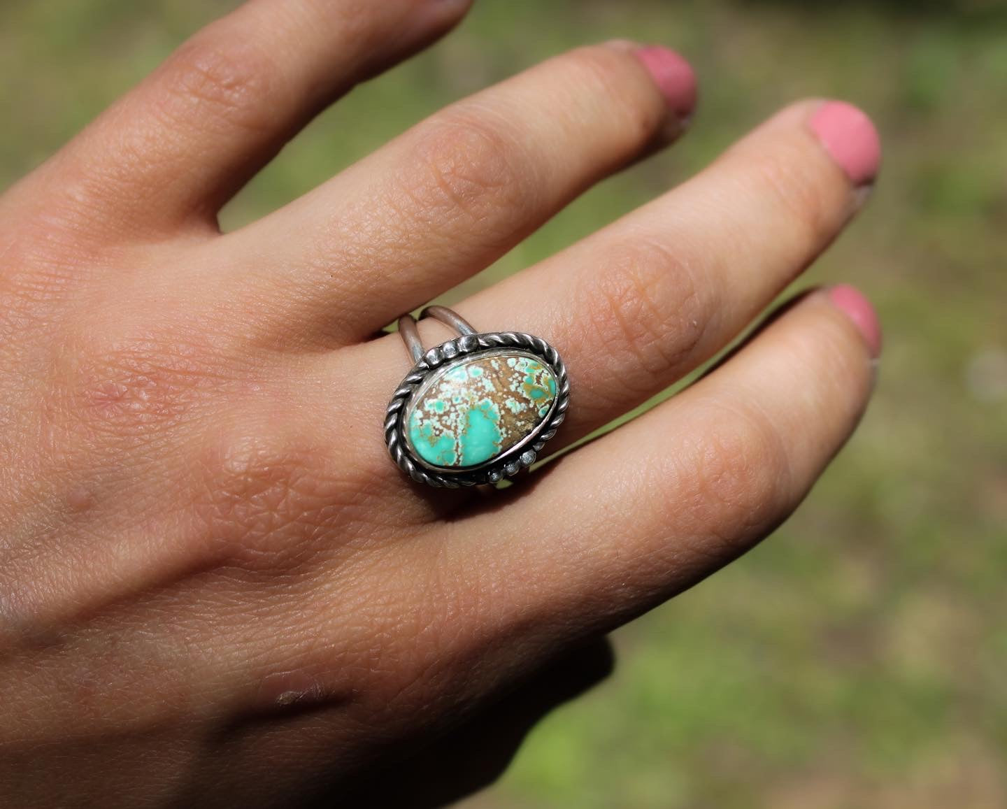Sea Green Royston Ring {sz.9}