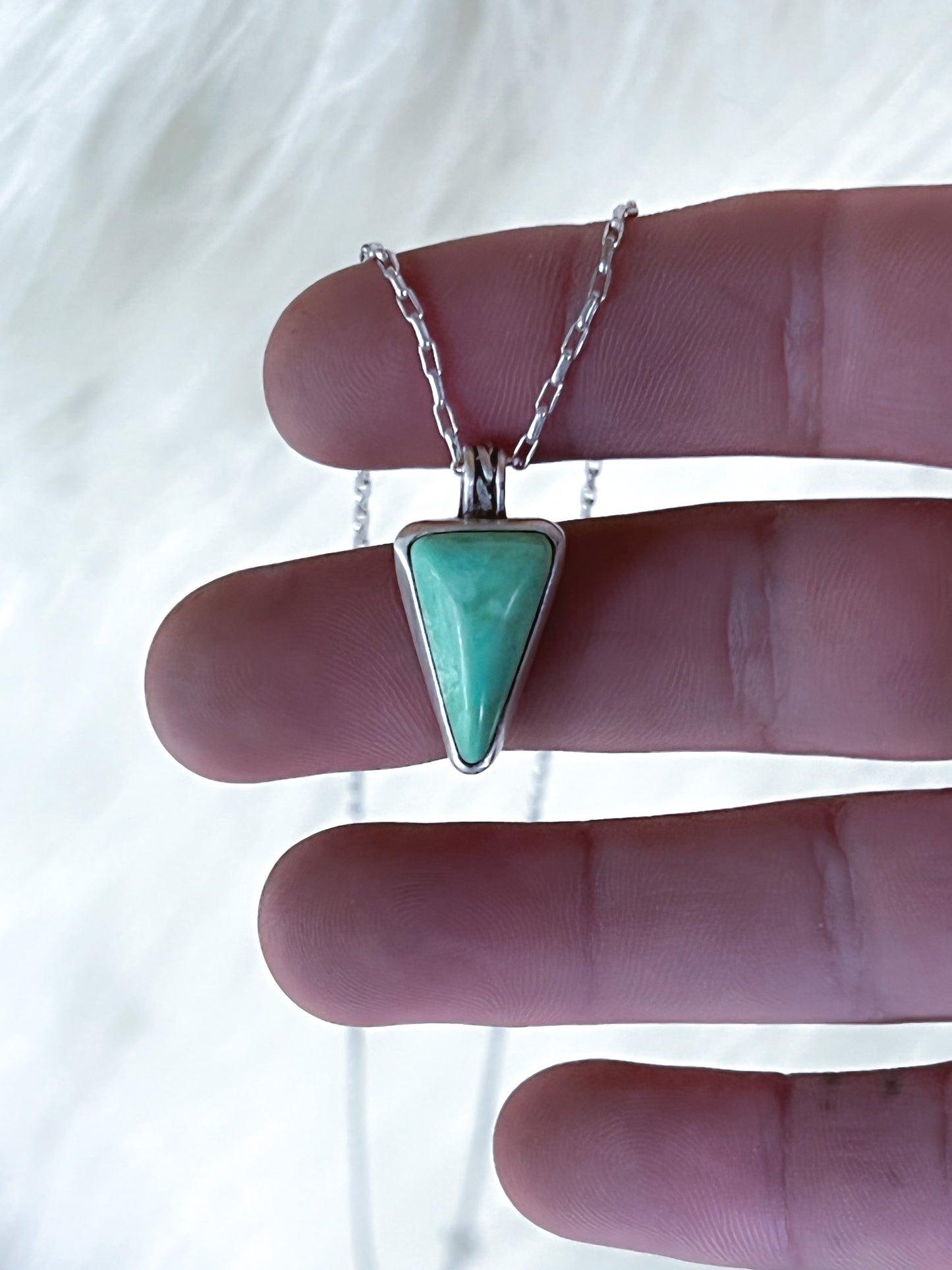 Long Triangle Turquoise Necklace