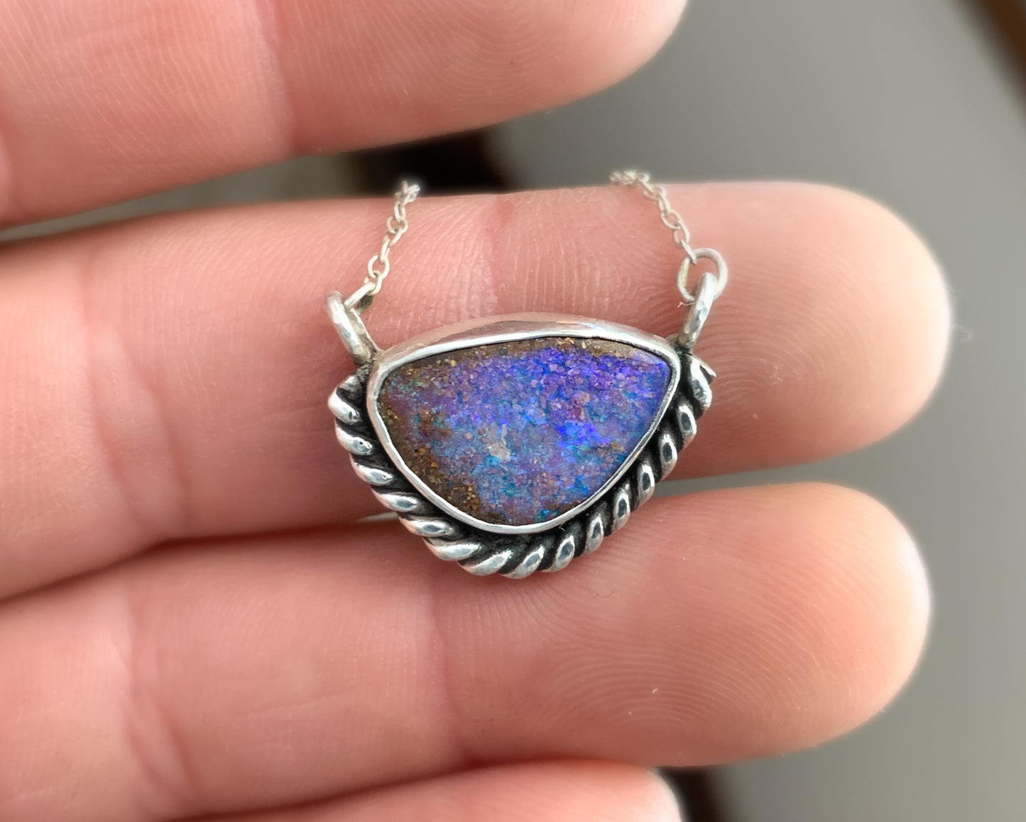 Koroit Opal Braided Necklace