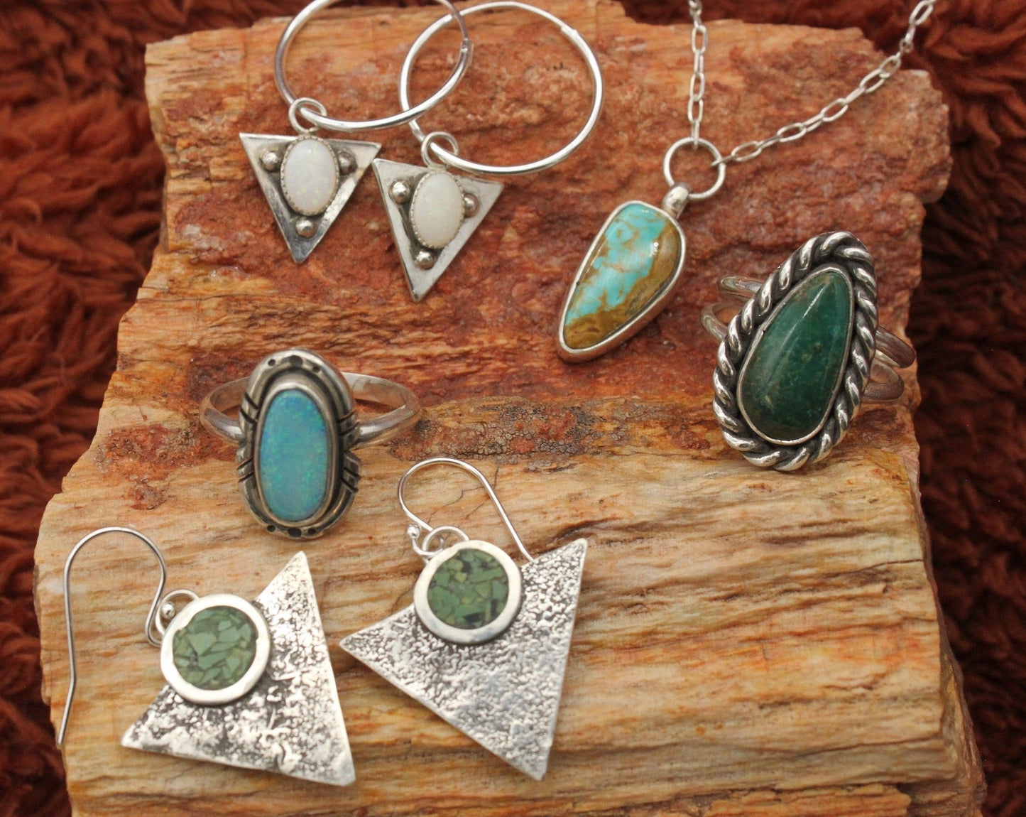 Australian Doublet Opal Ring {sz.8.25}