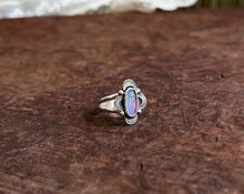 Load image into Gallery viewer, Stamped Opal Ring {sz.6.75/7}
