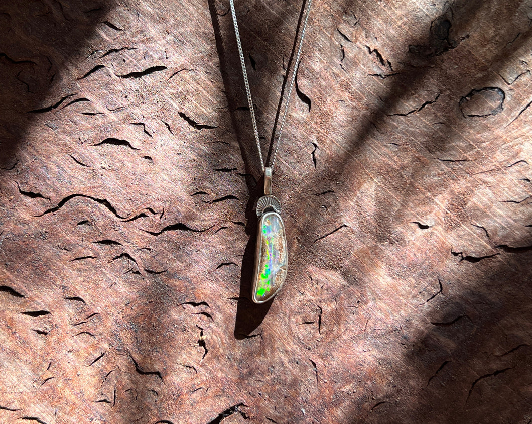 Pipe Opal Necklace