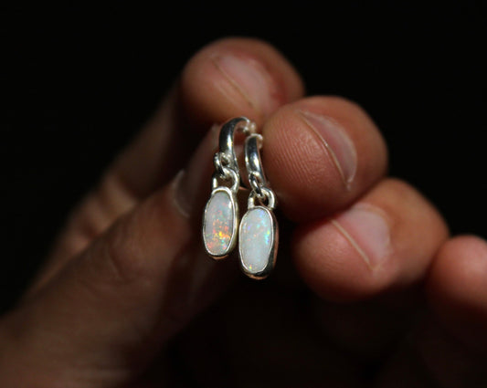 Mini Opal Hoops