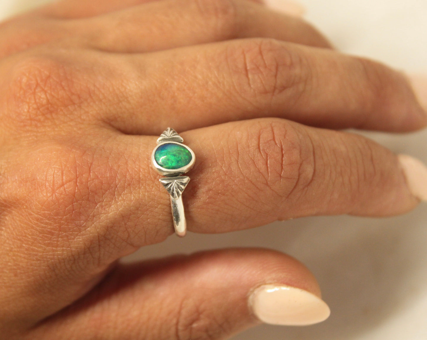 Green Opal Ring {sz.8.25}