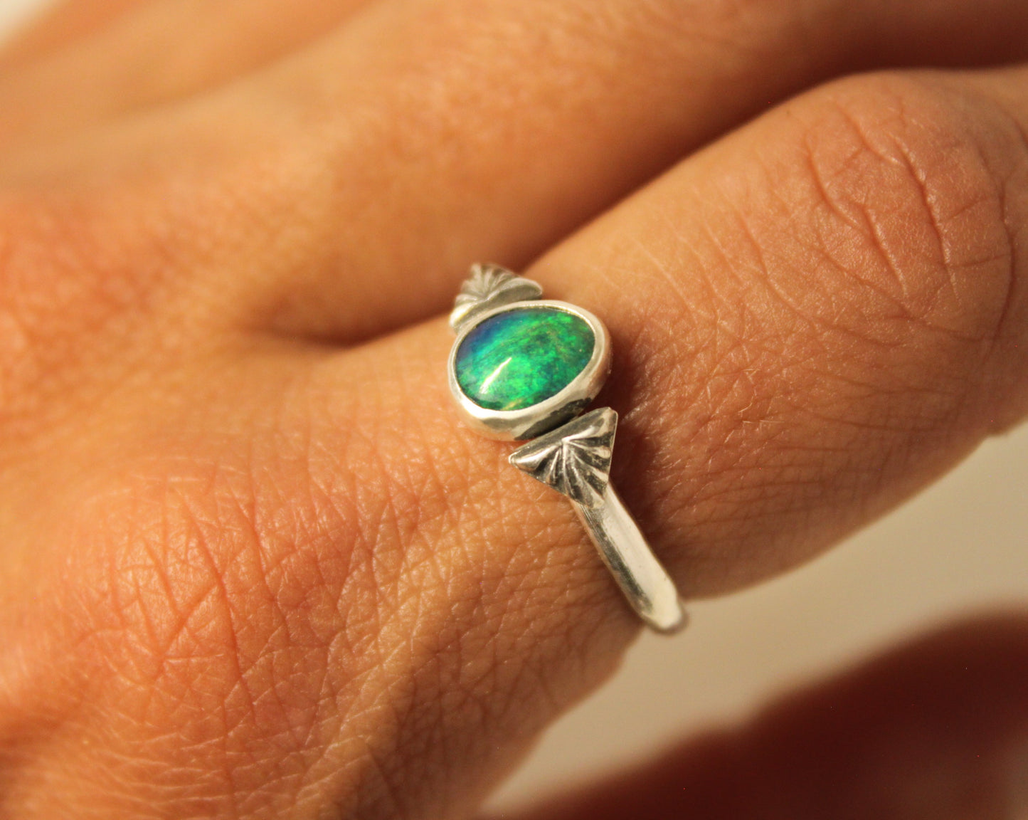 Green Opal Ring {sz.8.25}