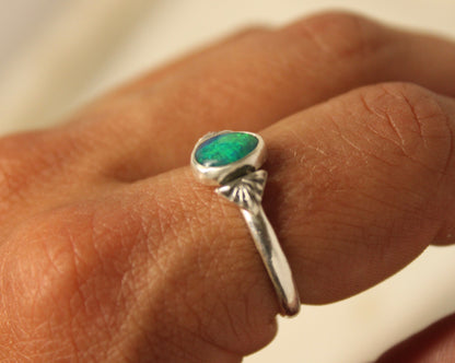 Green Opal Ring {sz.8.25}