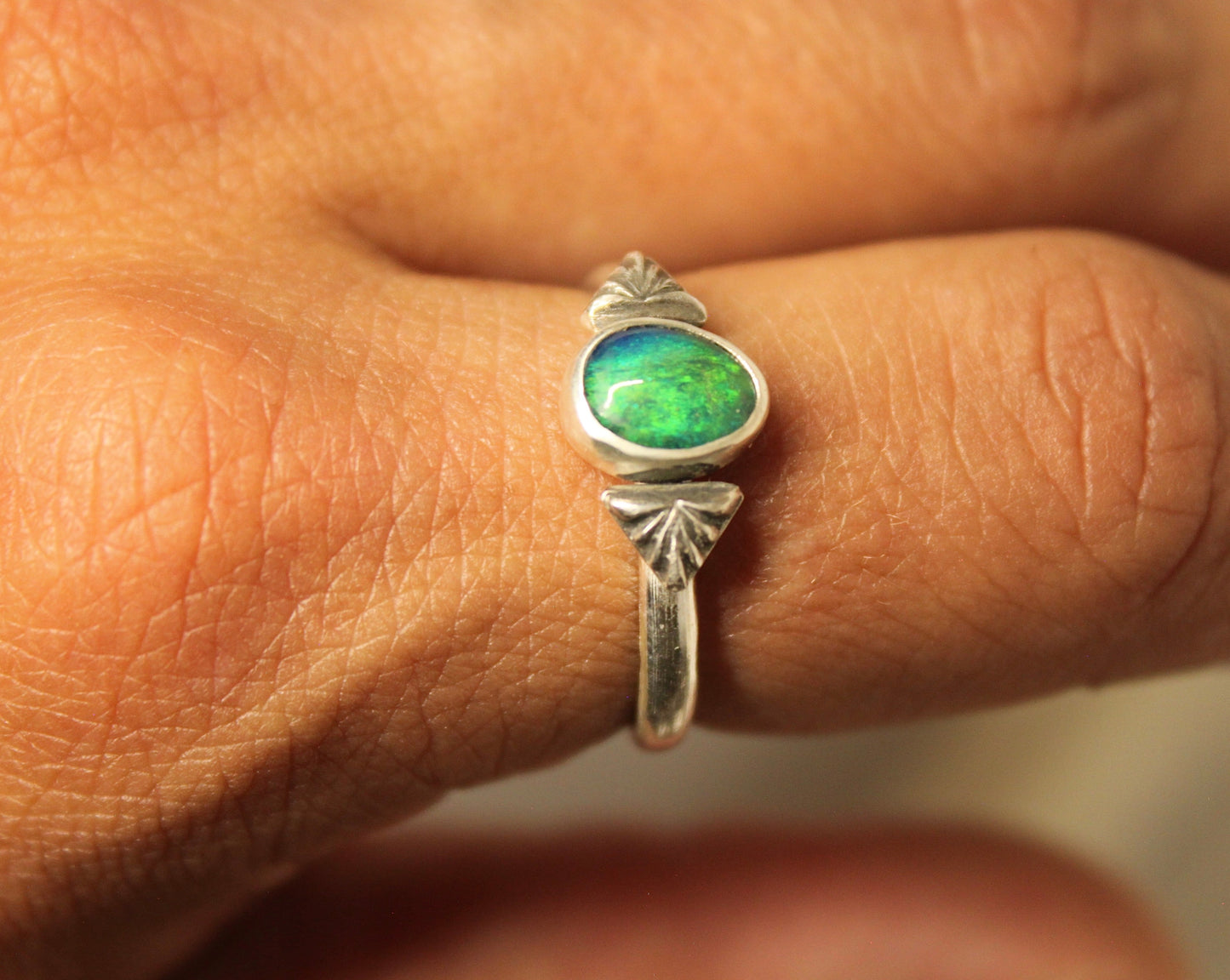 Green Opal Ring {sz.8.25}