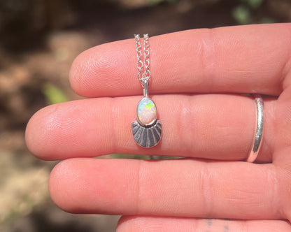 Opal Half Sunbeam Necklace