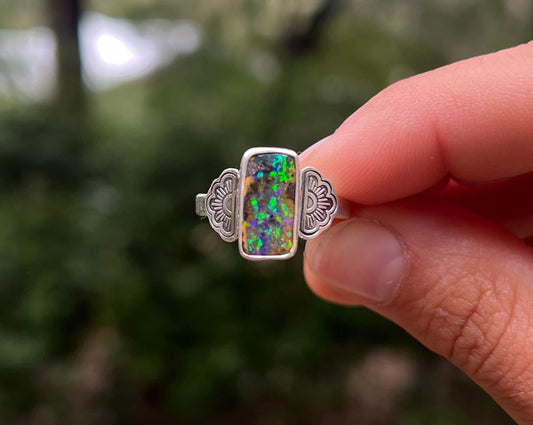 Boulder Opal Cloud Ring {sz.8.75}