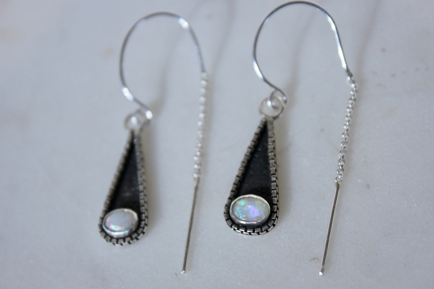 Opal Threader Earrings