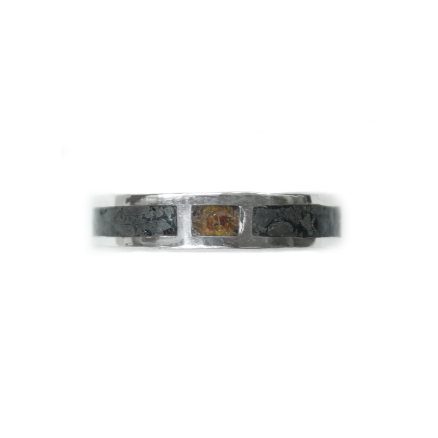 Tourmaline & Amber Inlay Ring {sz.10.5}