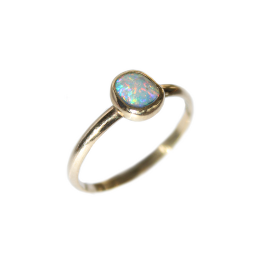 Gold Lightning Ridge Ring {sz.6.25}