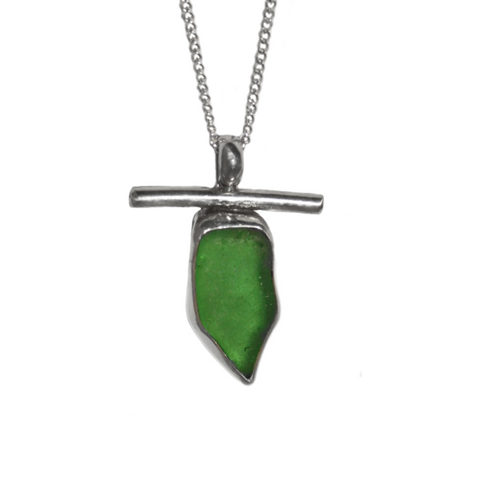 Sea Glass Bar Necklace