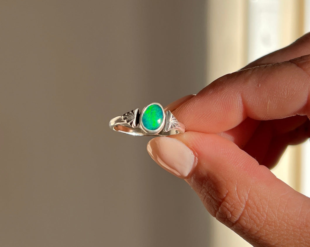 Green Opal Ring {sz.8.25}