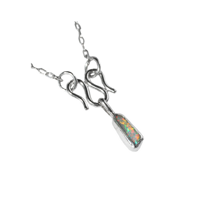 Opal 'M' Clasp Necklace