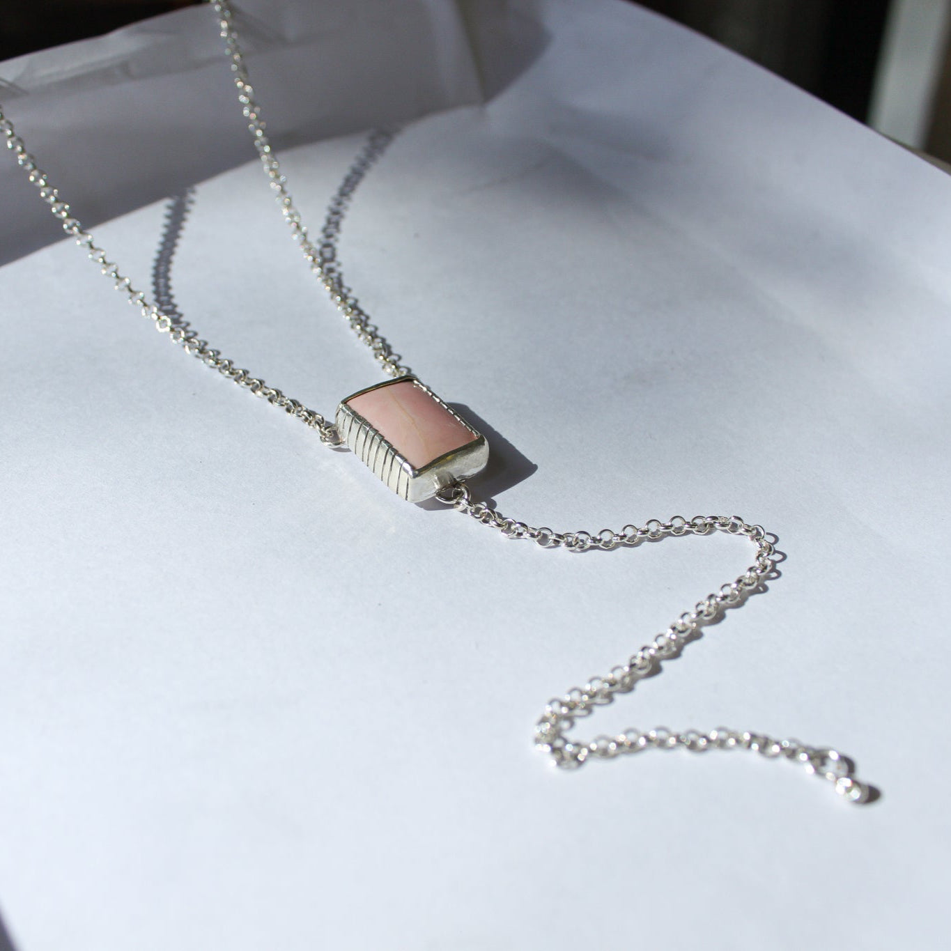 Peruvian Pink Lariat Necklace