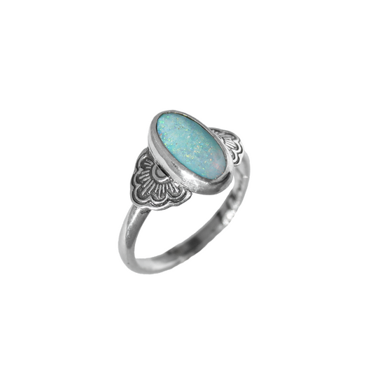 Opal Cloud Ring {sz.7.25}