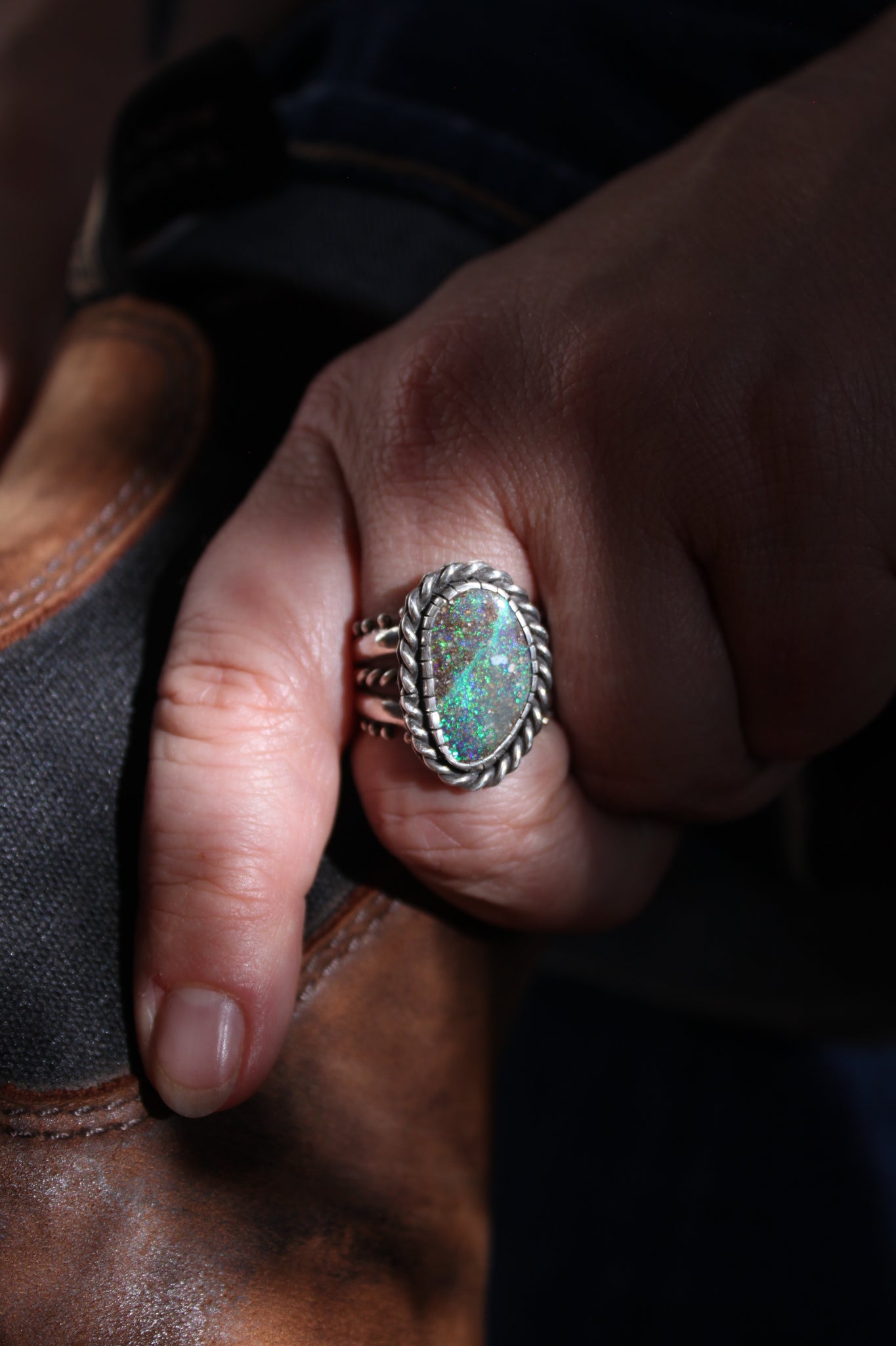 Boulder Opal Ring {sz.9}