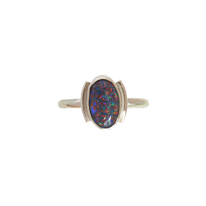 9ct Gold & Andamooka Ring {sz.8}