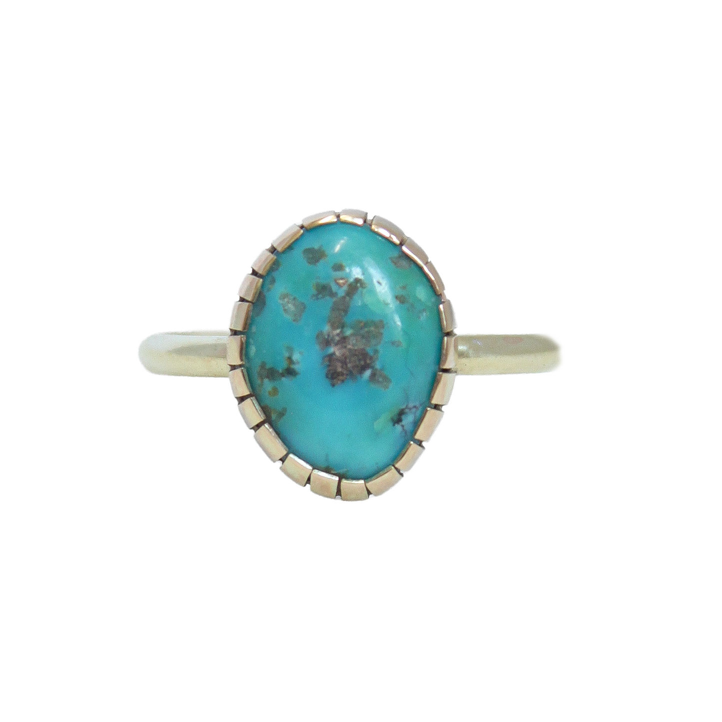9ct Gold & Turquoise Ring {sz.8.25}