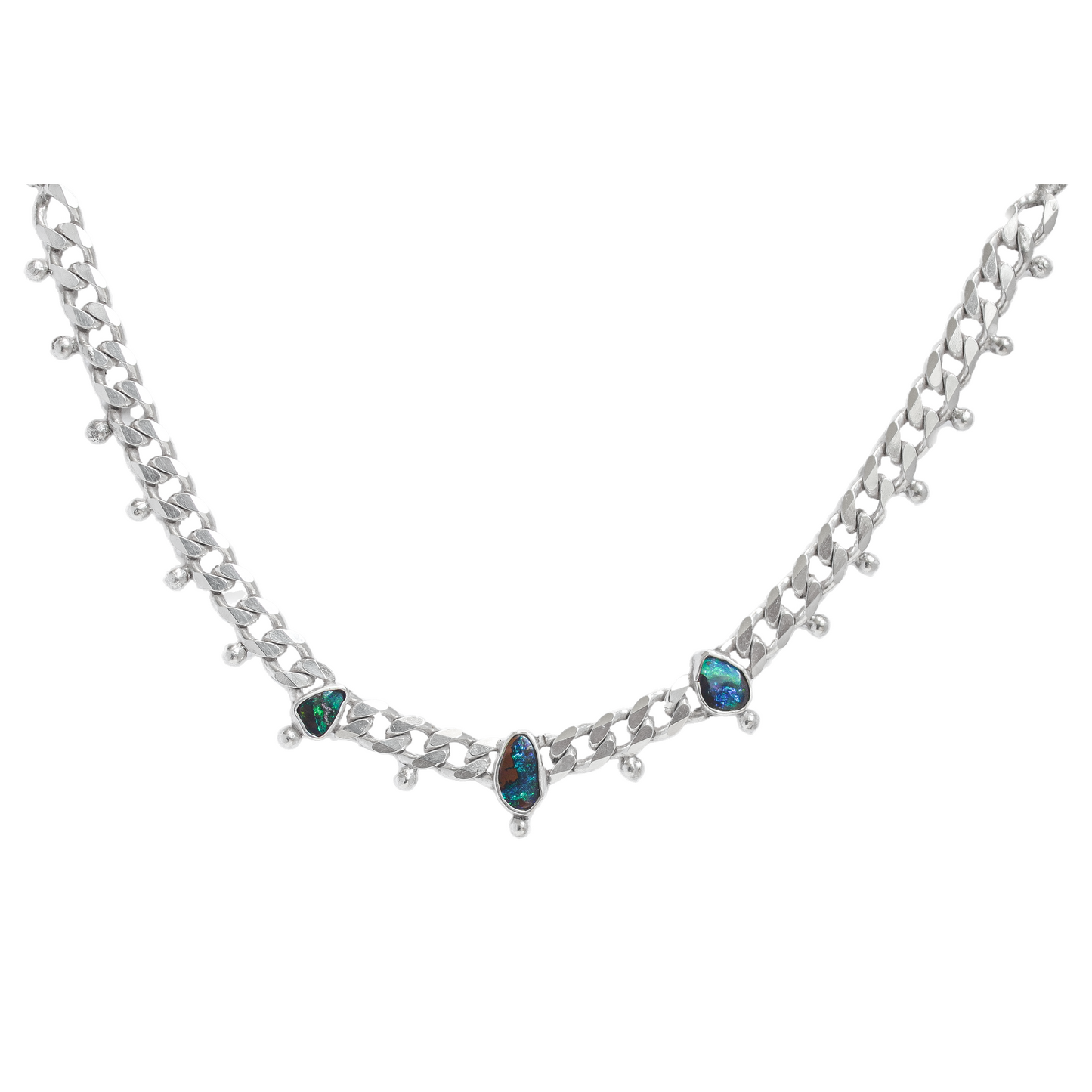 Opal Curb Chain Choker