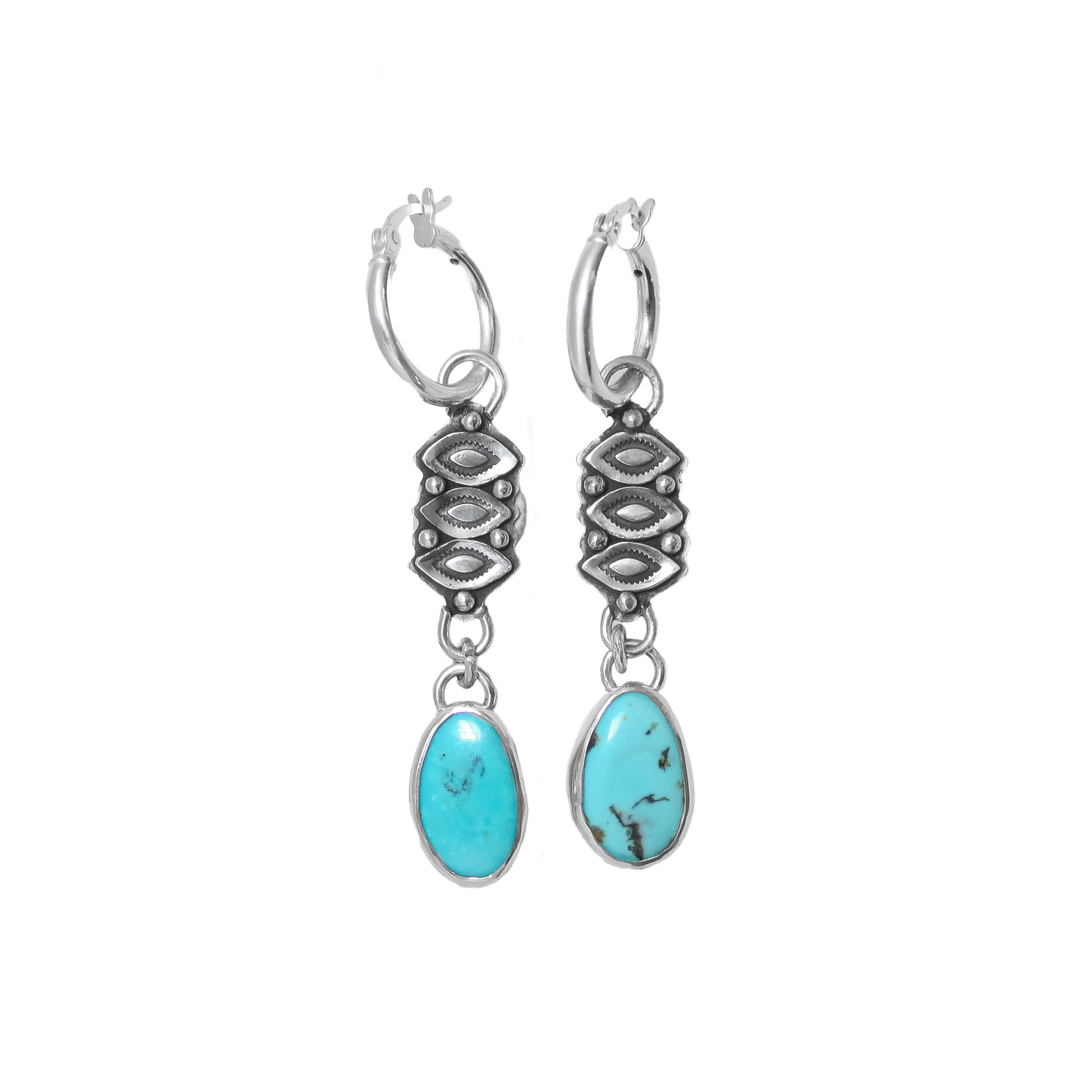 No. 8 Turquoise Hoops