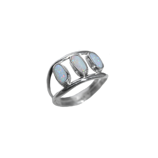 Triple Opal Ring {sz.8.5}