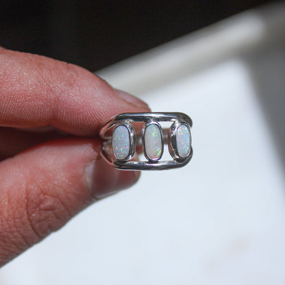 Triple Opal Ring {sz.8.5}