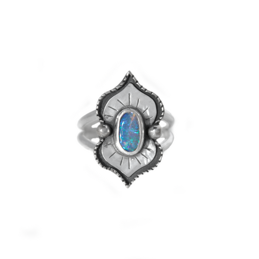 Lotus Opal Ring {sz.7.75}