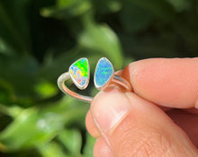 Load image into Gallery viewer, Twin Opal Ring {sz.8.5)
