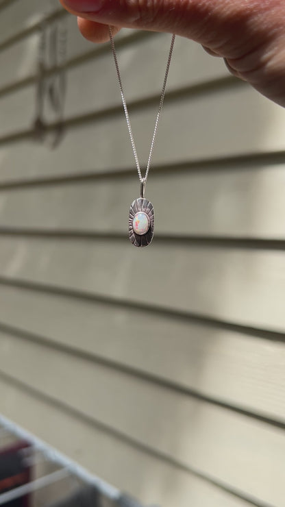 Opal Sunbeam Necklace