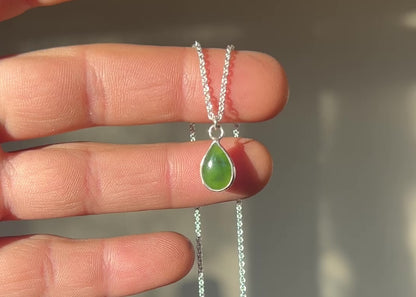 Mini Teardrop Jade Necklace