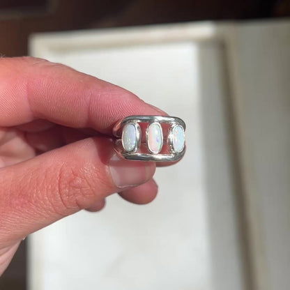 Triple Opal Ring {sz.8.5}