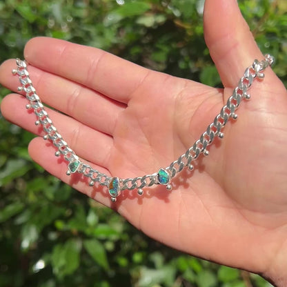 Opal Curb Chain Choker