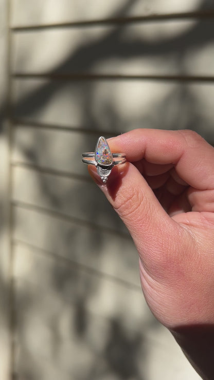 Boulder Opal Ring {sz.7.5-7.75}