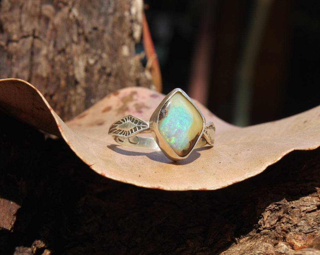 Pipe Opal Ring {sz.8.25}
