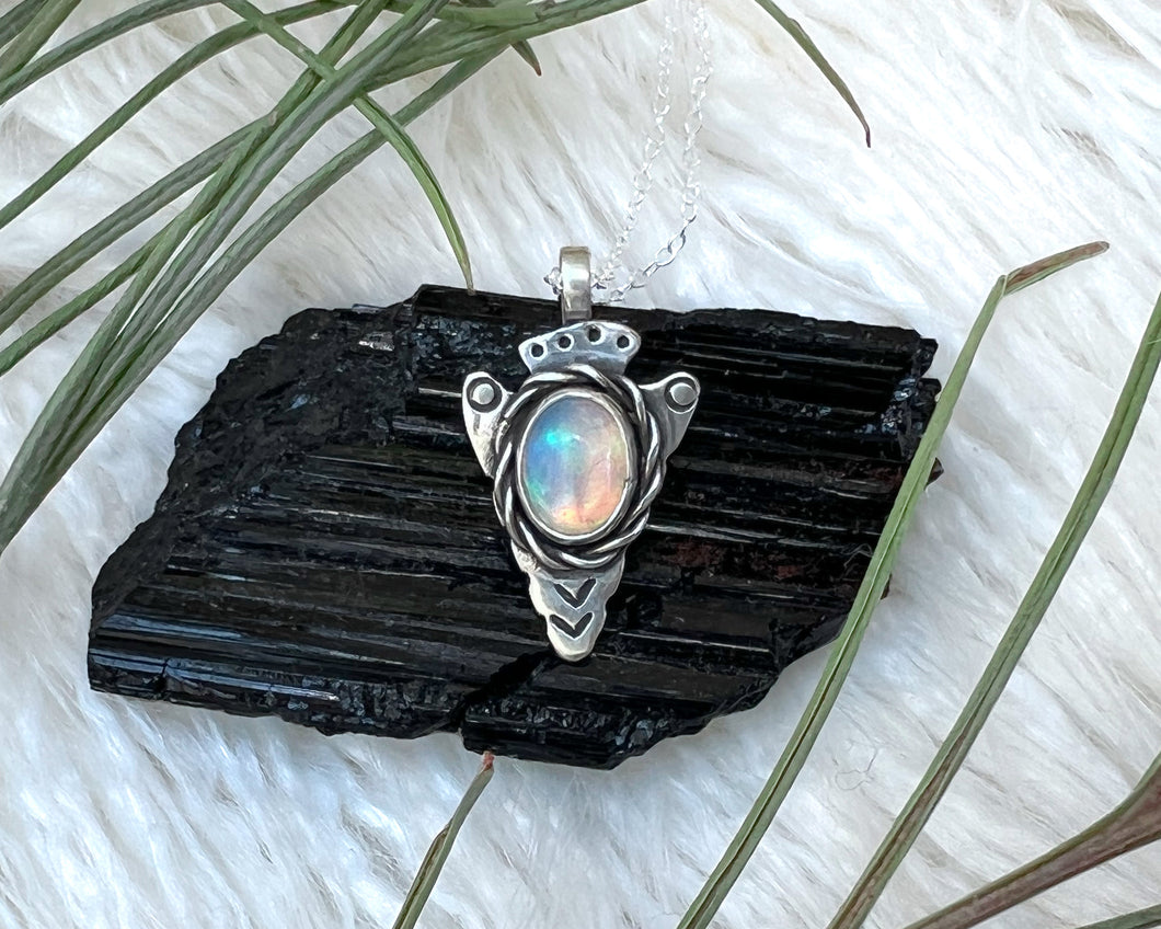 Opal Arrowhead Necklace