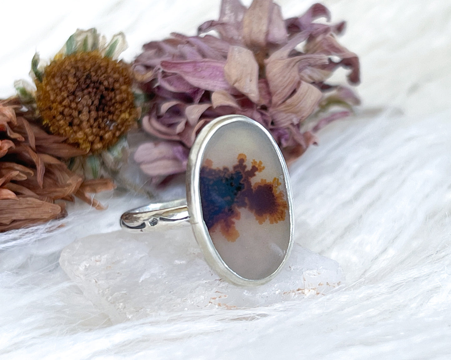 Dendritic Agate Ring No. 3 {sz.7.5}