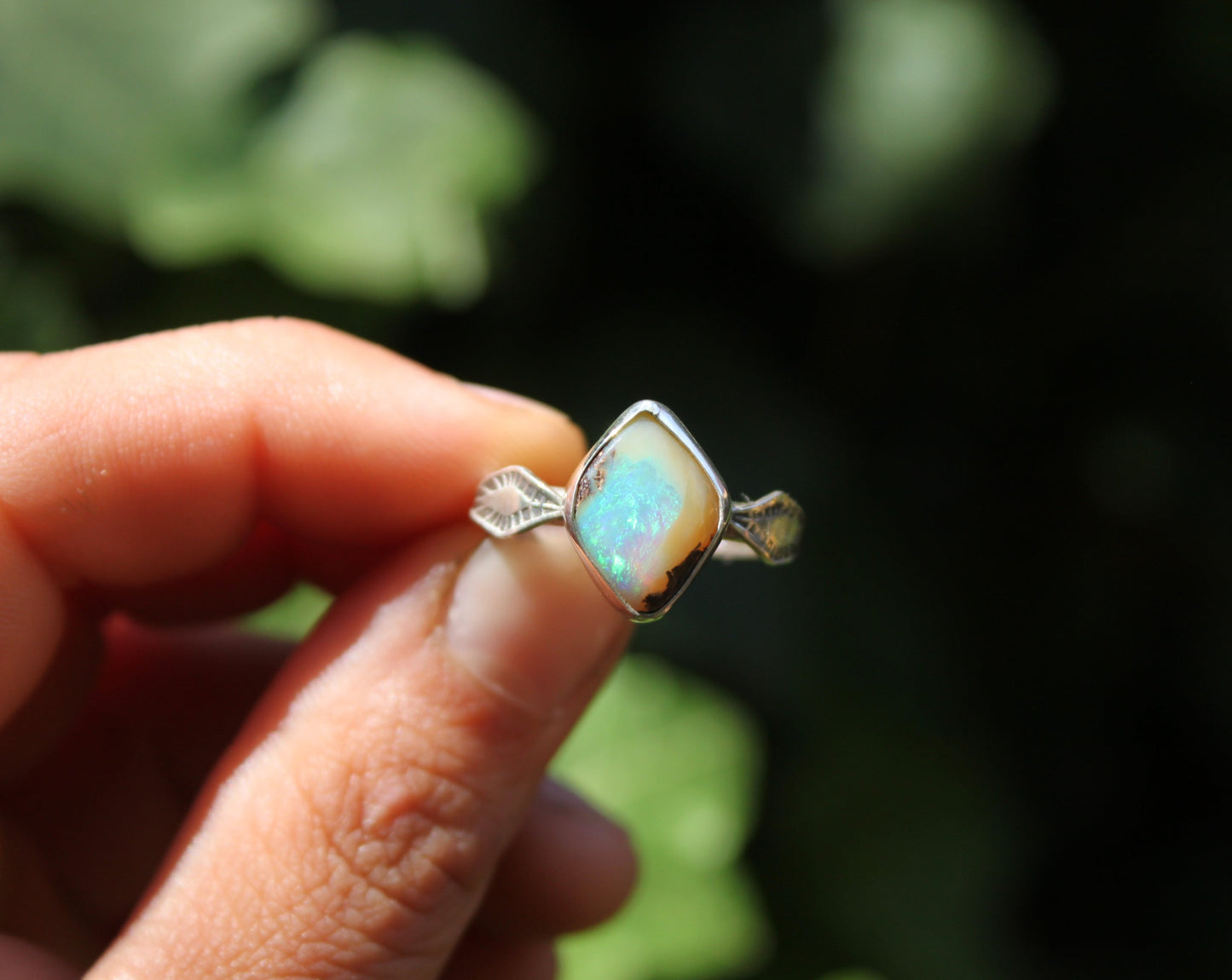 Pipe Opal Ring {sz.8.25}