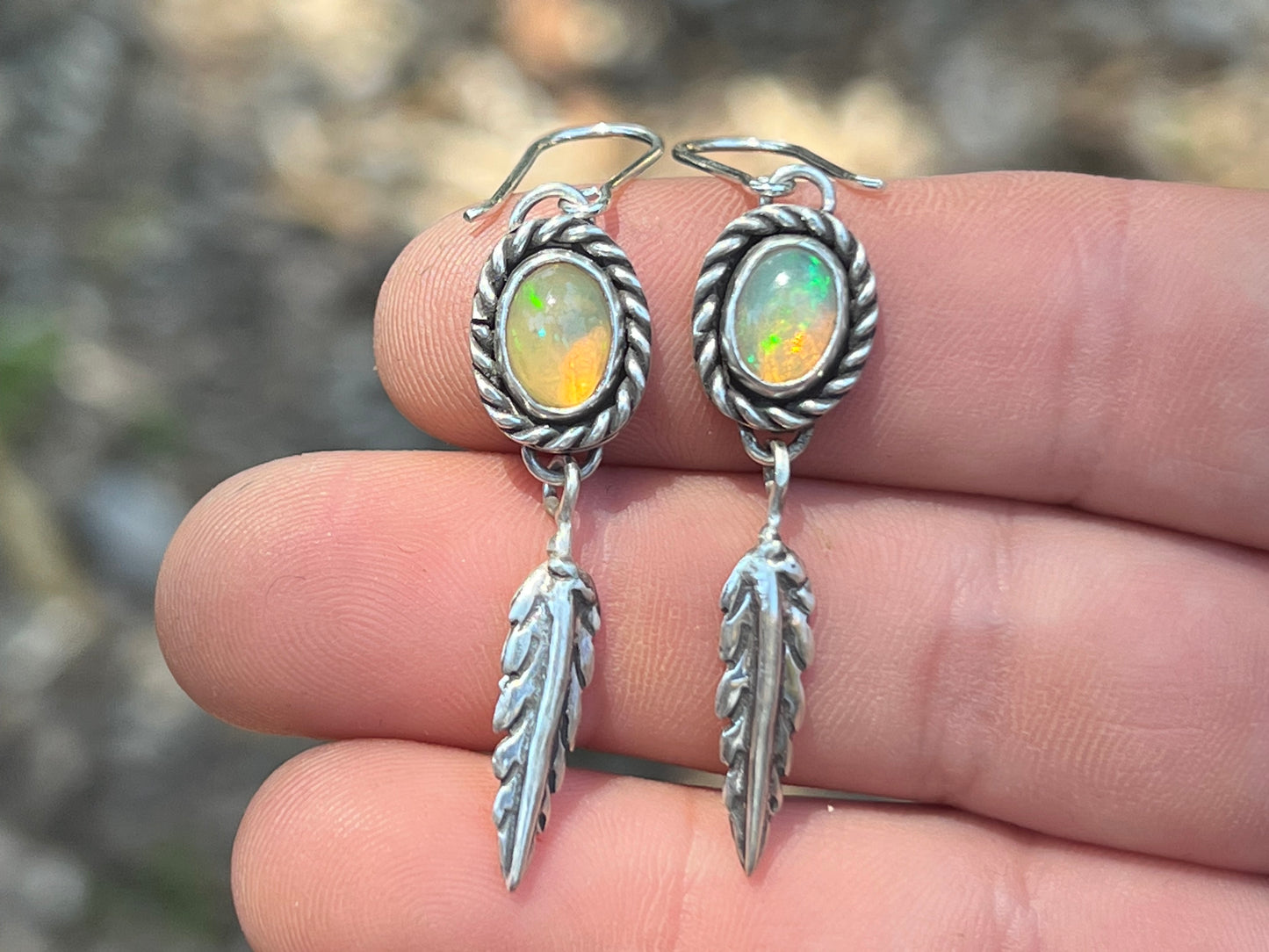 Ethiopian Opal Earrings