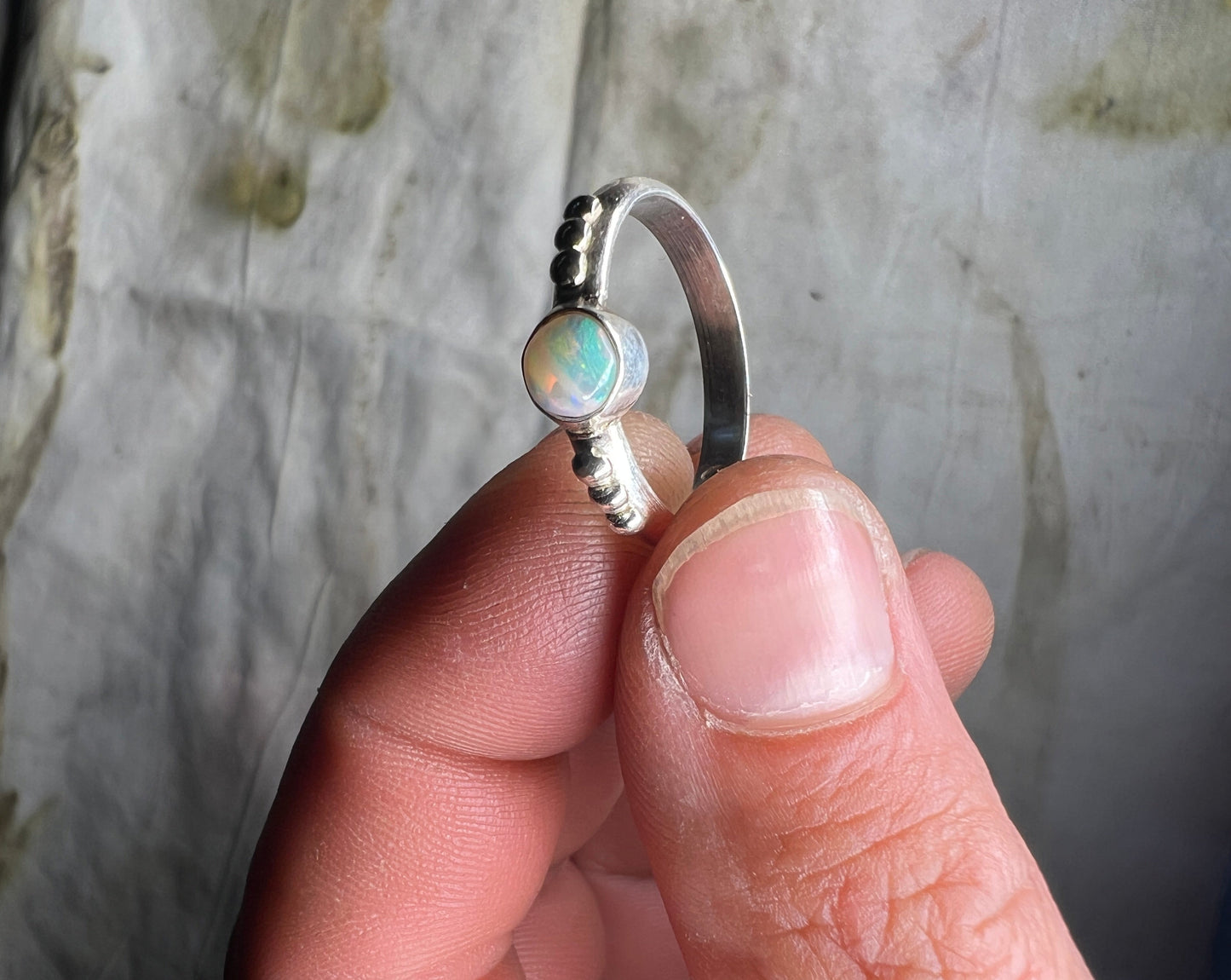 Andamooka Opal Ring {sz.7.75}