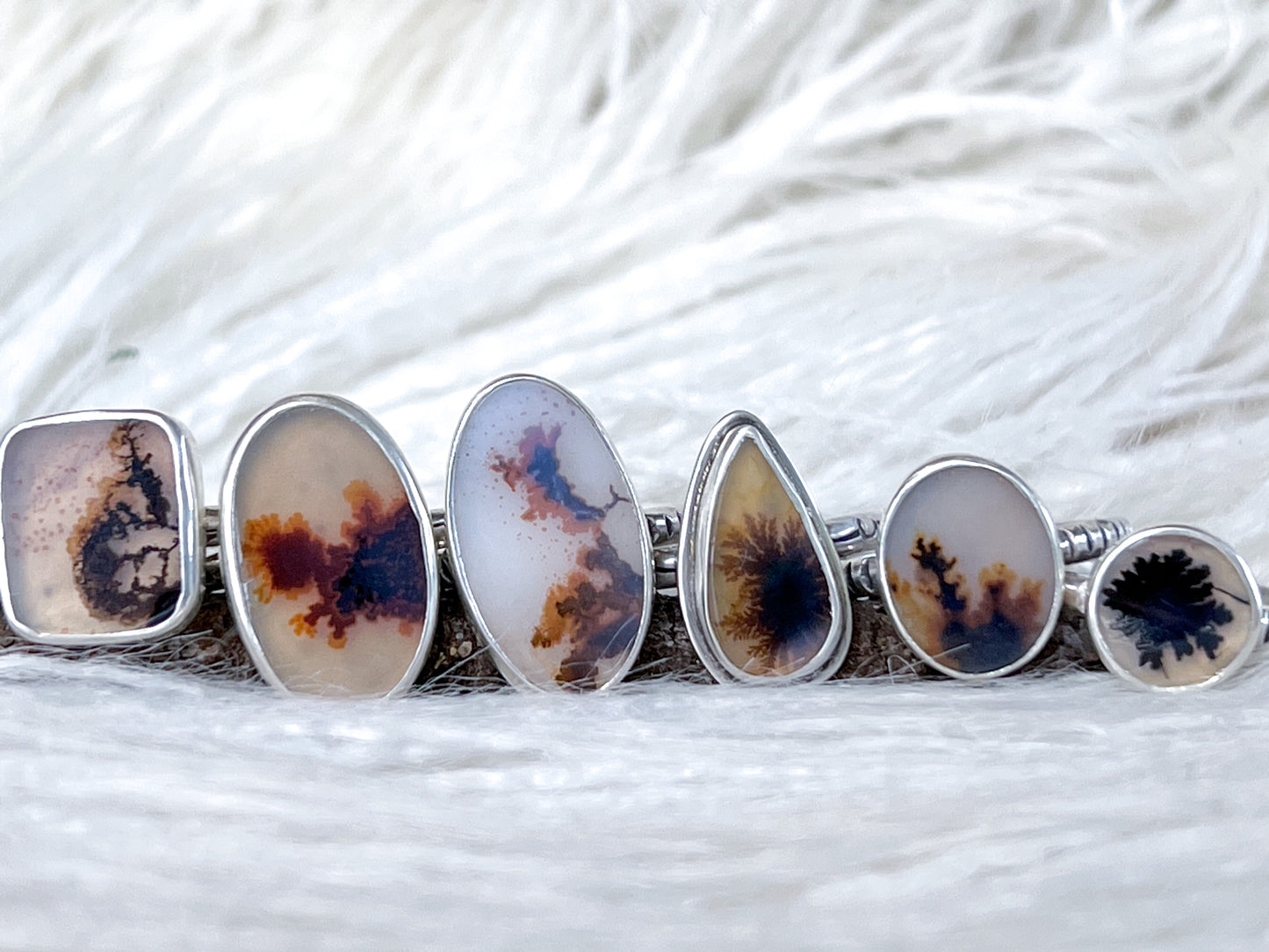 Dendritic Agate Ring No. 3 {sz.7.5}