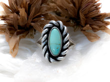 Load image into Gallery viewer, Oval Turquoise Ring {sz.7.5}
