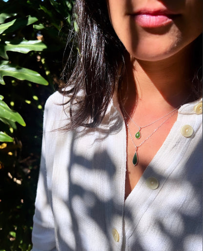 Short Teardrop Jade Necklace