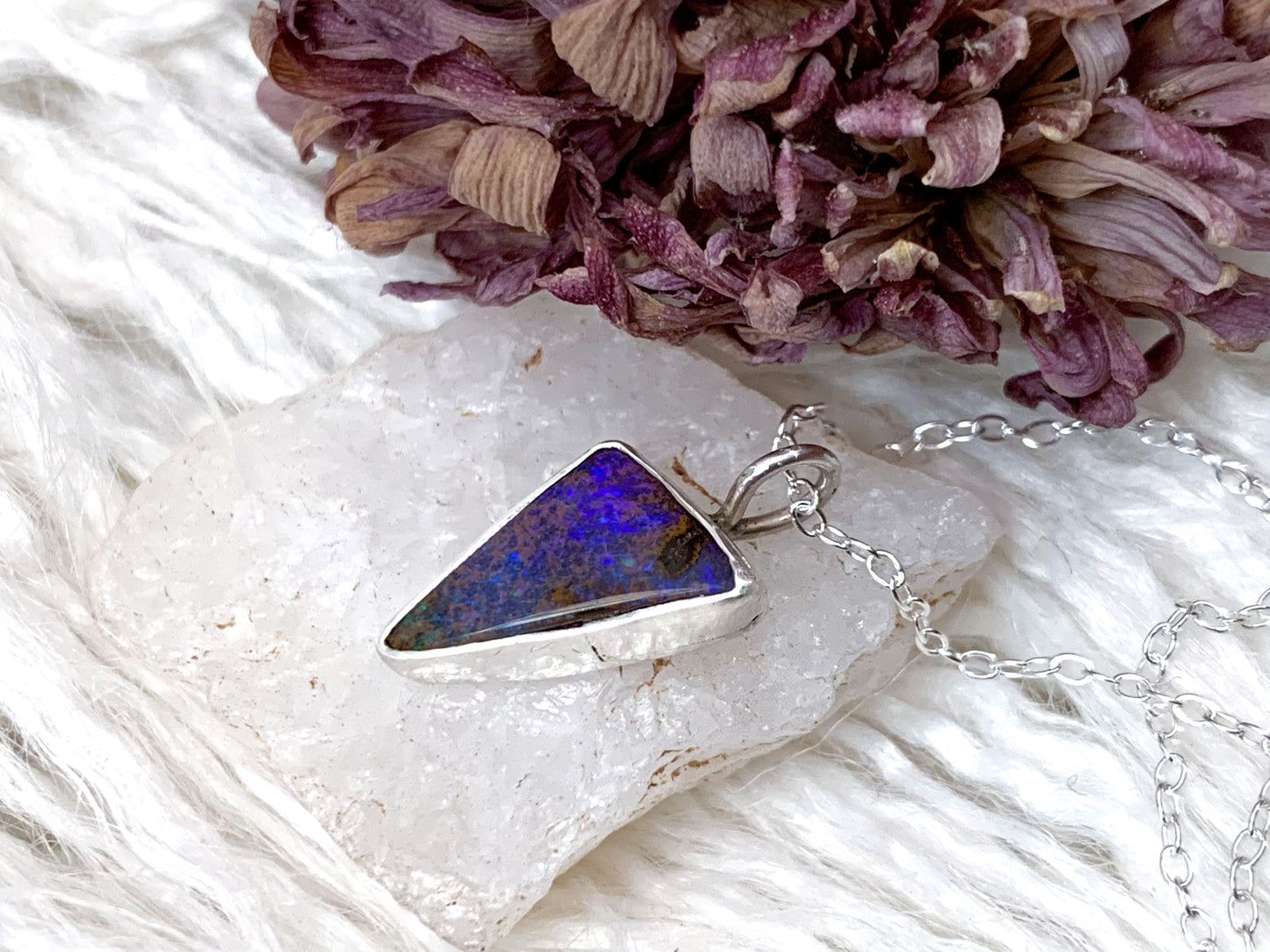 Koroit Opal Triangle Necklace