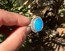 Load image into Gallery viewer, Shimmering Blue Opal Ring {sz.7.5}

