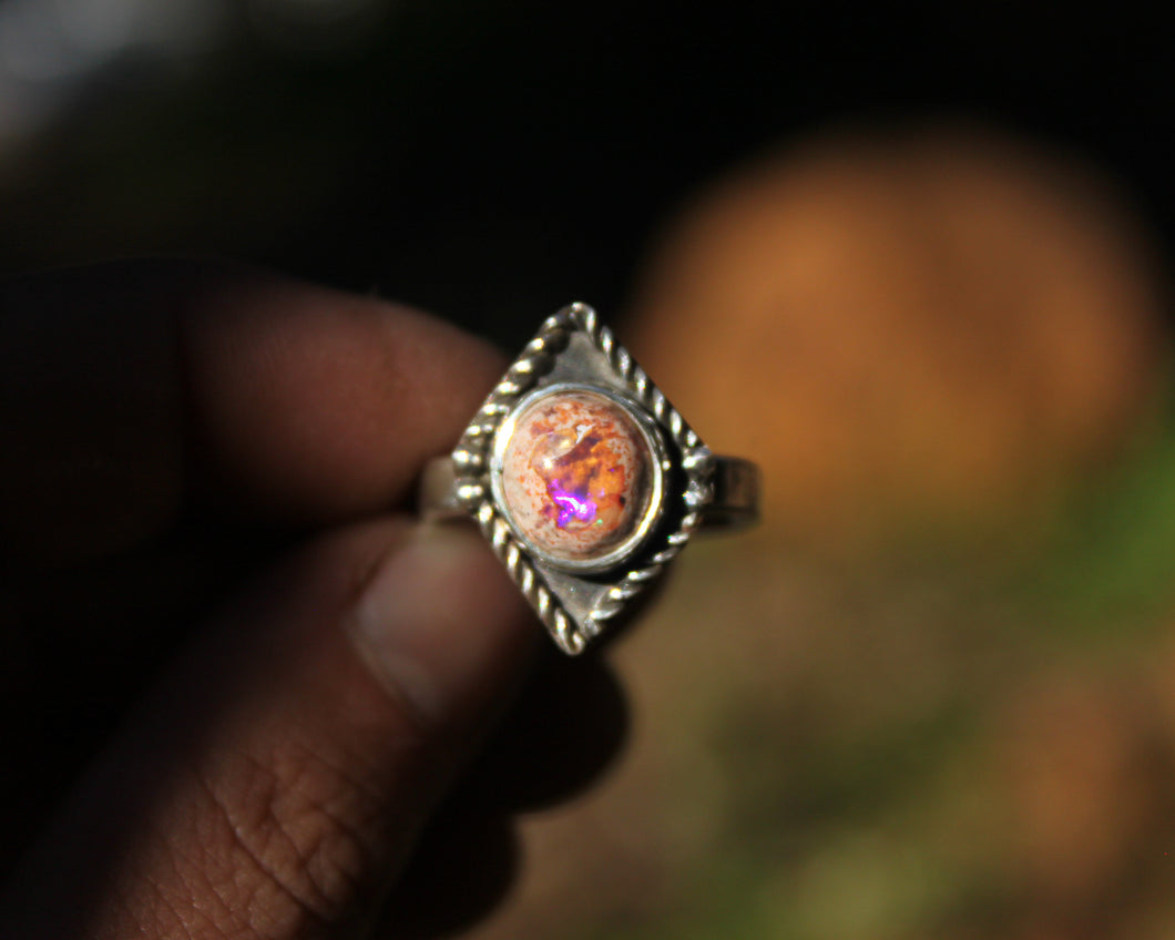 Large Cantera Opal Ring {sz.8}
