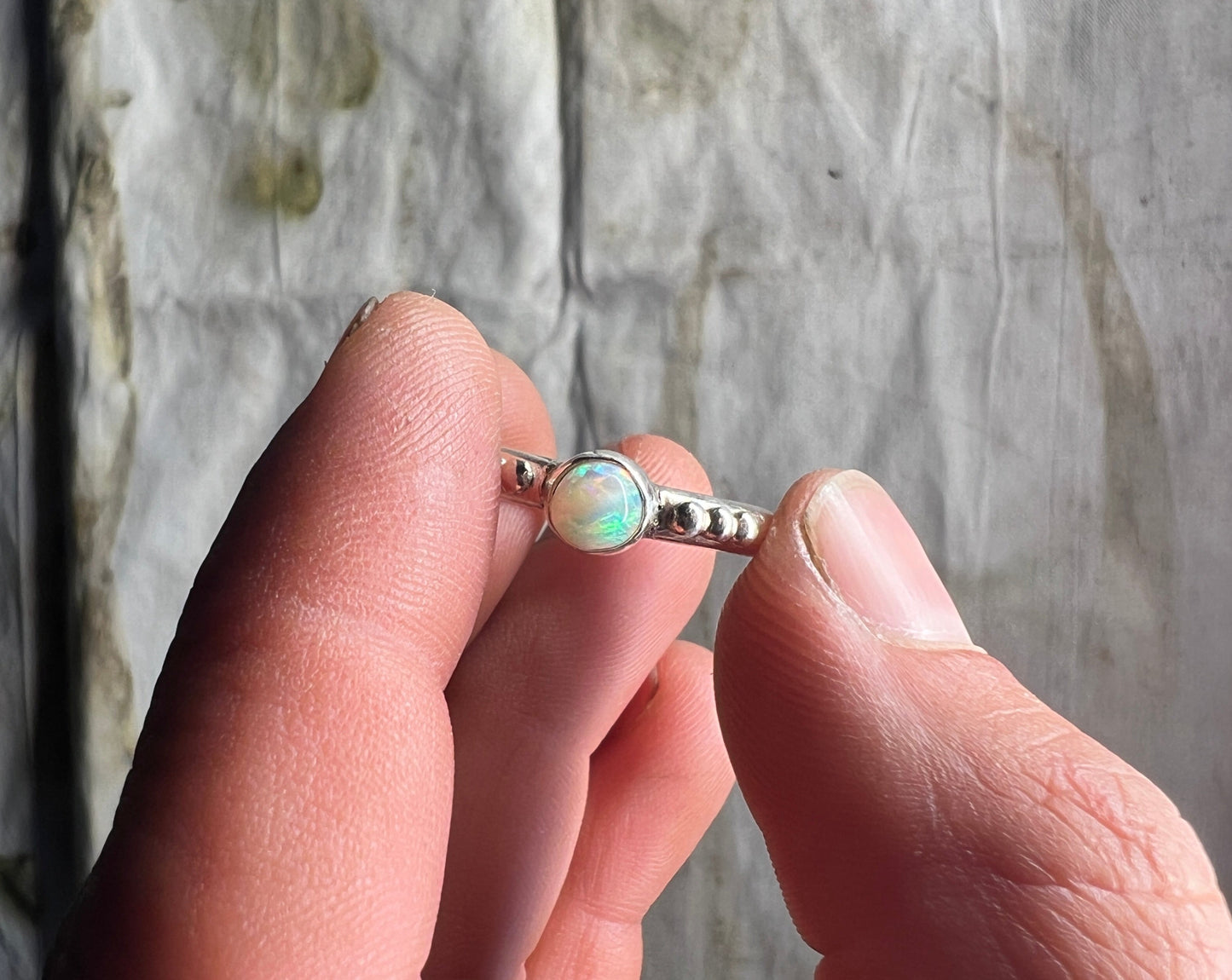 Andamooka Opal Ring {sz.7.75}