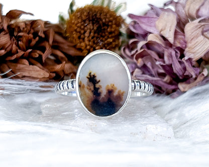 Dendritic Agate Ring No. 1 {sz.7.5}